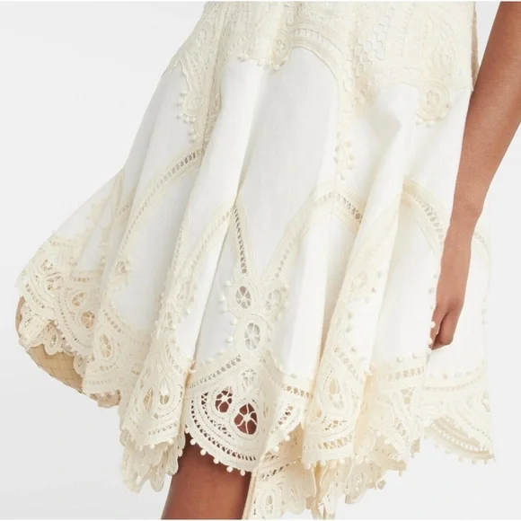 Zimmermann Tiggy embroidered linen minidress size 3 NWT - Picture 5 of 9